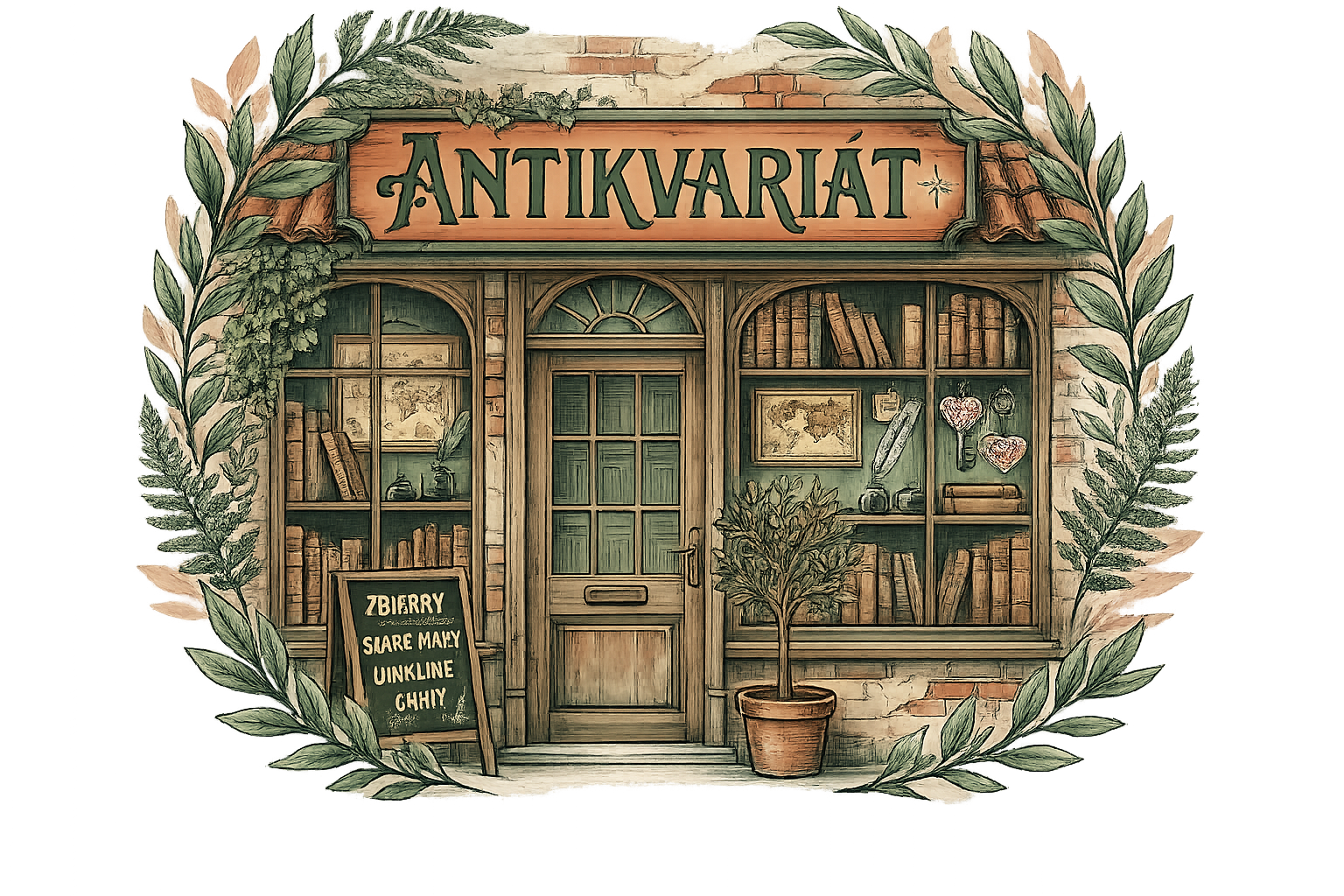 Antikvariát — kníhkupectvo s knihami v okne